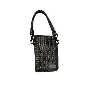 Kippys Leather Gunmetal Rhinestone Stud Western Wear Small Handbag Belt Pouch